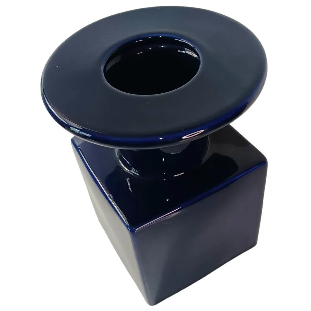 Michael Graves Cobalt Blue Cube Vase MCM